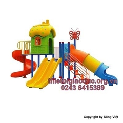 Nhà nấm cổ tích cầu trượt