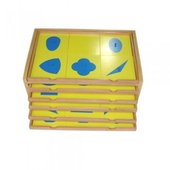 Khay đựng các thẻ hình học làm từ gỗ sồi