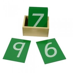 Thẻ số từ 0 đến 9 in nhám – Sandpaper numbers with box