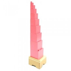 Tháp hồng cao cấp làm từ gỗ sồi có kệ đứng – Premium beechwood pink tower with stand
