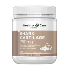 Sụn Vi Cá Mập Healthy Care Shark Cartilage 750 mg Bổ Xương Khớp, 200 viên