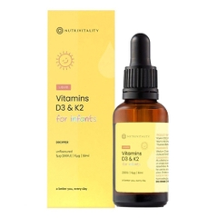 Vitamin D3K2 MK7 Nutrivitality Anh Quốc (30ml)