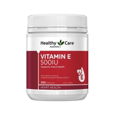 Viên Uống Vitamin E Healthy Care 500IU Hộp 200 Viên Của Úc
