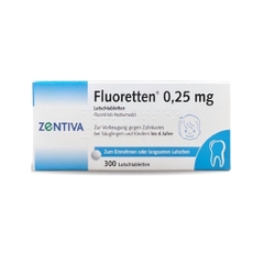 Viên Ngậm Chống Sâu Răng Zentiva Fluoretten 0.25mg của Đức, 300 viên