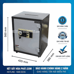 Két sắt vân tay công đức, thu ngân KCD560 khóa vân tay