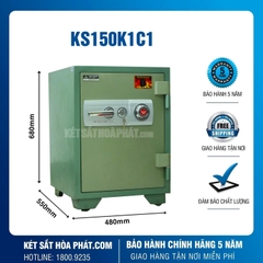 Két sắt Hòa Phát The One chống cháy KS150K1C1 Khóa Cơ Đổi Mã