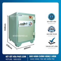 Két sắt Hòa Phát chống cháy KS90K1C1 khóa cơ