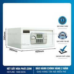 Két sắt khách sạn Century CF07 điện tử có màn hình