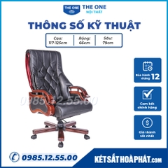 Ghế Hòa Phát The One TQ08 lãnh đạo lưng cao