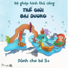 [Bé sáng tạo] Bộ tô màu & ghép hình Thế giới đại dương - gồm màu Acrylic 5ml