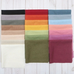 Combo 25 màu  vải may khăn linen 25x25cm