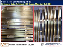 Brass V Flat Bar Moulding, FB 53