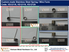 Stainless Steel Spring, Wire Form. VS12118, VS12119, VS12120