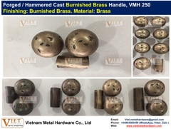 Forged / Hammered Cast Burnished Brass Ball Handle, VMH 250