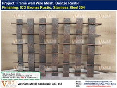 Frame wall Wire Mesh, Bronze Rustic