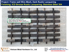 Frame wall Wire Mesh, Dark Rustic Lacquering