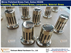 Mirror Polished Brass Feet, Goloa HD206