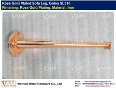 Rose Gold Plated Sofa Solid Leg, Goloa SL310