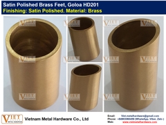 Satin Polished Brass Feet, Goloa HD201