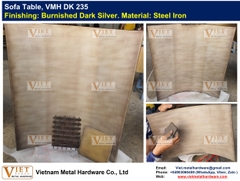 Burnished Dark Silver Sofa Table, VMH DK 235