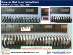 Stainless Steel Compression Spring. VCS 3601, 3602, 3603