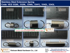 Stainless Steel Extension Spring VES 3328L, 3329L, 3340L, 3341L, 3342L, 3343L