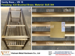 Brushed Brass Vanity Base, SUS 304, VB 18