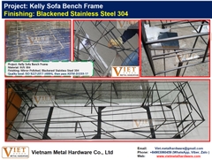 Kelly Sofa Blackened Bench Frame