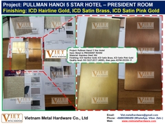 PULLMAN HANOI - ICD Hairline Gold, Satin Brass, Satin Pink Gold