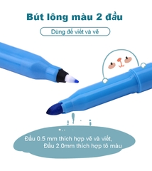 Bút lông màu 2 đầu STABILO Trio 2 in 1 (TR223)