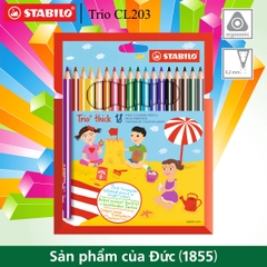 Vỉ bút chì màu STABILO Trio Thick 18 màu (CL203-18P)