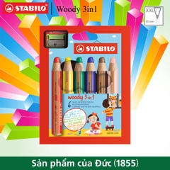 Bút chì màu STABILO Woody 3-in-1 CLK880 (hộp 6 màu)