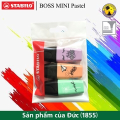 Bộ 3 Bút Dạ Quang STABILO BOSS MINI Pastel