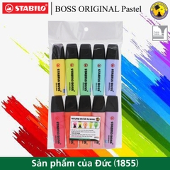 Bộ 10 bút dạ quang STABILO BOSS ORIGINAL Pastel (HLP70-C10)