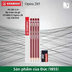 Bộ 4 cây bút chì gỗ STABILO Opéra 2B