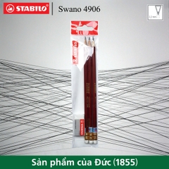 Bộ 3 bút chì gỗ STABILO Swano 4906 HB