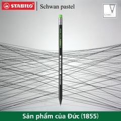 Bút chì gỗ STABILO Swano 4918-2B (thân đen, có gôm)