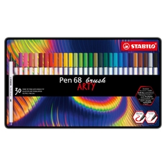 Bộ bút lông màu STABILO Pen 68 brush Arty (30 màu/hộp thiếc)