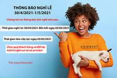 Thông báo lịch nghỉ lễ 30/04/2021