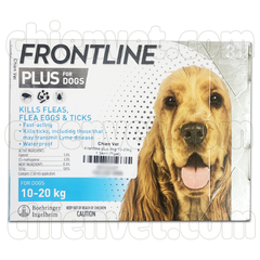 Frontline plus dog 10-20kg - Thuốc phòng và trị ve, bọ chét trên chó
