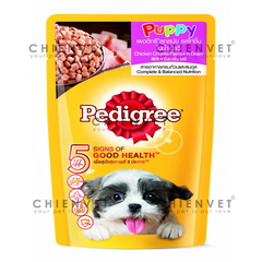 Pate cho chó con vị gà nấu sốt - Pedigree puppy chicken flavour in gravy 130g