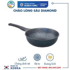 Chảo Diamond 26cm dùng cho các loại bếp  ( Lòng Sâu) - KW-26DI