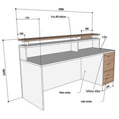 Quầy Lễ Tân  QLT106