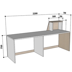 Quầy Lễ Tân QLT107