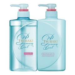 Dầu gội xả Tsubaki Premium Cool bạc hà mát lạnh 490ml x 2