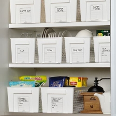 Giỏ đựng đồ đa năng dáng dài màu trắng