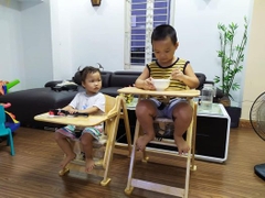 Ghế gỗ cao cấp cho bé 3 nấc cao thấp Đại vĩ