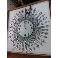 Đồng hồ đính hạt tia bạc  - DHS05( 65X65 cm)