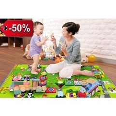 Thảm tập chơi cho bé, thảm ngồi chơi cho bé 2 mặt  Maboshi( kích thước 180x200cm)