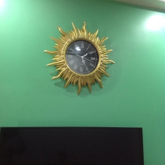Đồng hồ treo tường mặt trời vĩnh cửu (65x65)-VÀNG